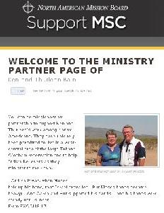 Ministry Partner Page